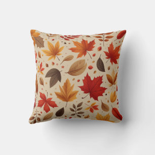 Fall Pattern Throw Pillow