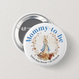 Fall Peter Rabbit Baby Boy - Mommy to Be Button