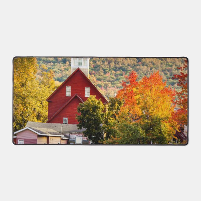 Fall Picture Grist Mill Ashland New Hampshire Desk Mat (Front)