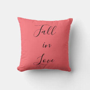 Fall pink throw pillow