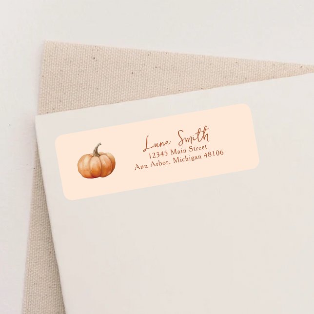 Fall Plaid A Little Pumpkin Shower Return Address (Creator Uploaded)