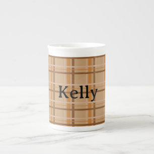 Fall Plaid Bone China Mug