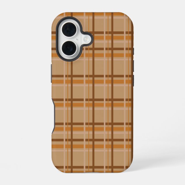 Fall Plaid iPhone 16 Case (Back)