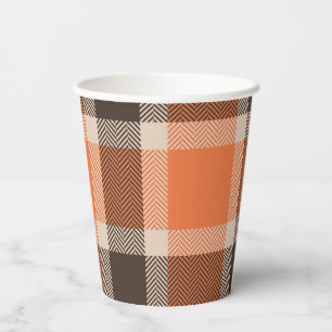 Fall Plaid Paper Cup