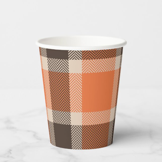 Fall Plaid Paper Cup (Back)