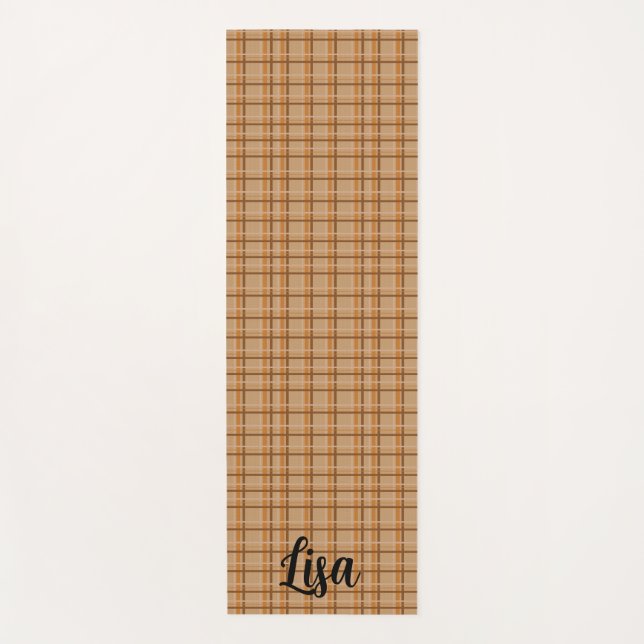 Fall Plaid Yoga Mat (Front)