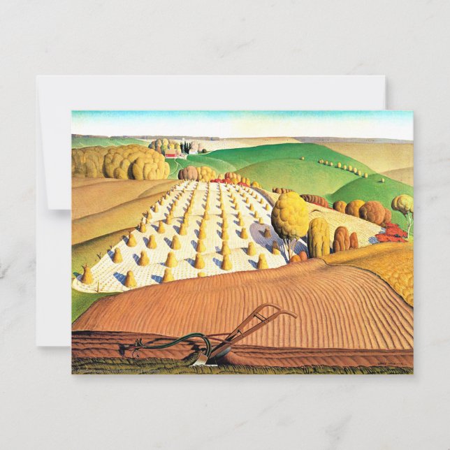 Fall Plowing, fine art America, Card (Front)