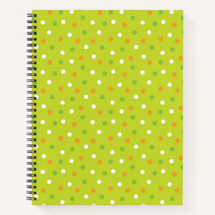 Fall Polka Dot Spiral Notebook