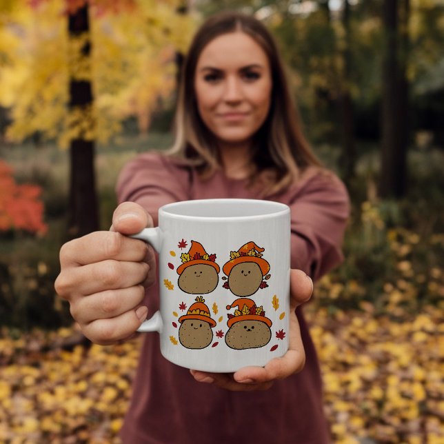 Fall Potatoes with Autumn Leaves Coffee Mug (Creator Uploaded)