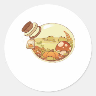 Fall Potion With Froggies Classic Round Sticker
