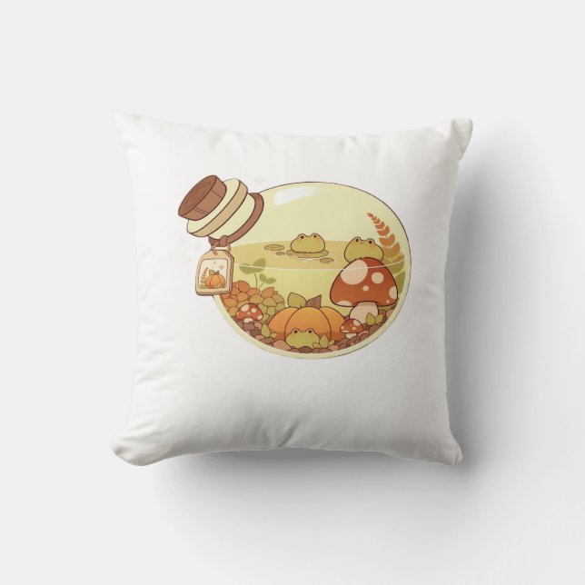 Fall Potion With Froggies Classic Throw Pillow (Front)