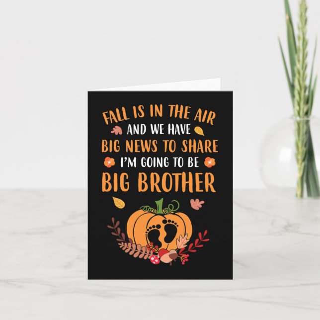Fall Pregnancy Announcement To Be Brother Autumn B (Front)