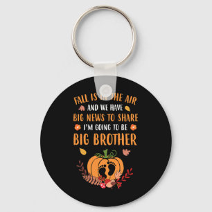 Fall Pregnancy Announcement To Be Brother Autumn  Keychain
