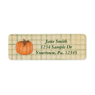 Fall Pumpkin Address Label