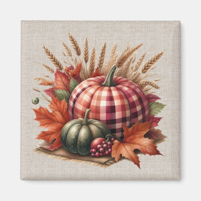 Fall Pumpkin Artwork Magnet (Front)