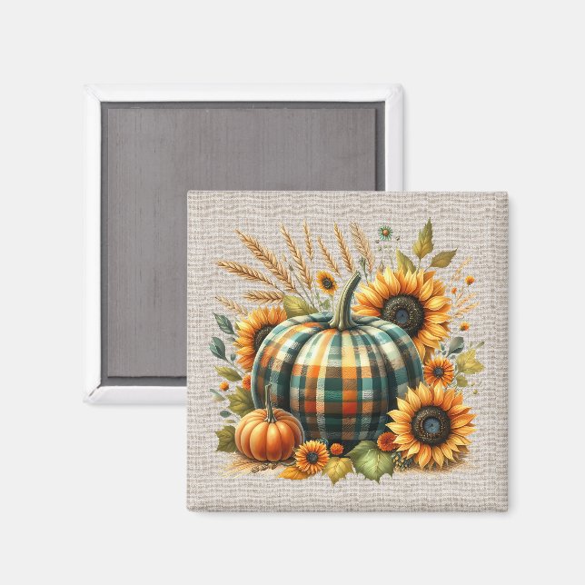 Fall Pumpkin Artwork Magnet (Front/Back)