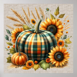 Fall Pumpkin Artwork Poster