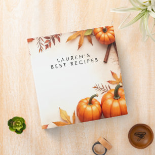 Fall Pumpkin Autumn Cozy Kitchen Binder