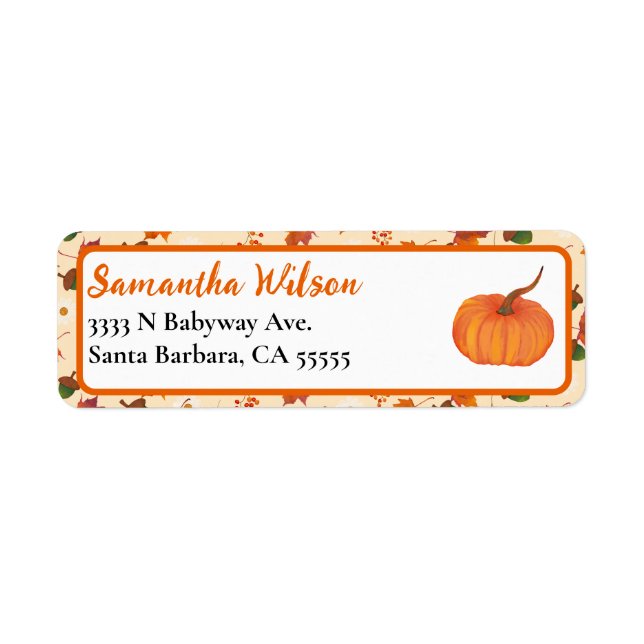 Fall Pumpkin Baby Shower (Front)