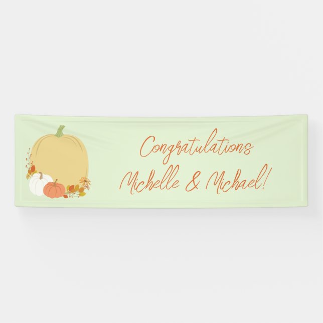 Fall Pumpkin Baby Shower  Banner (Horizontal)