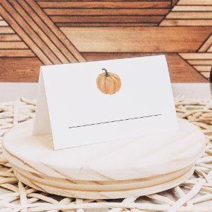 Fall Pumpkin Baby Shower Buffet Food Place Card