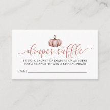 Fall Pumpkin Baby Shower Diaper Raffle