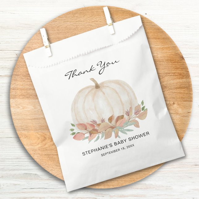 Fall Pumpkin Baby Shower Favour Bag (Creator Uploaded)