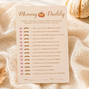 Fall Pumpkin Baby Shower Guess Who Game