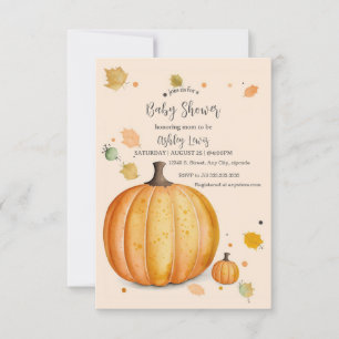Fall Pumpkin Baby shower invitation