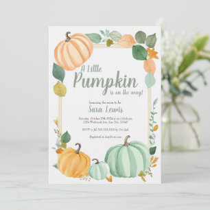 Fall pumpkin Baby shower invitation