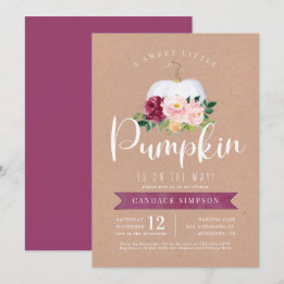Fall Pumpkin Baby Shower Invitation