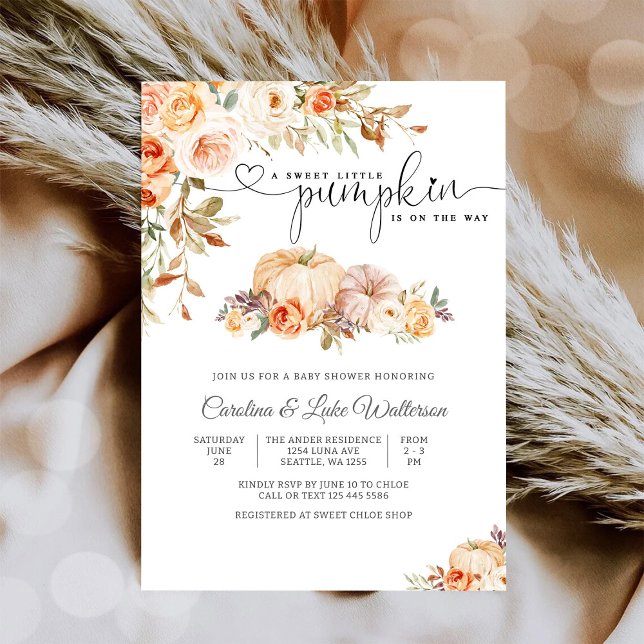 Fall Pumpkin Baby Shower Invitation (Creator Uploaded)
