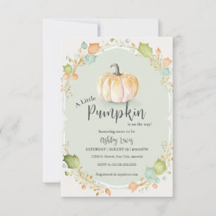 Fall Pumpkin Baby shower invitation 