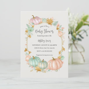 Fall Pumpkin Baby shower invitation