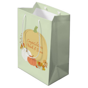 Fall Pumpkin Baby Shower  Medium Gift Bag