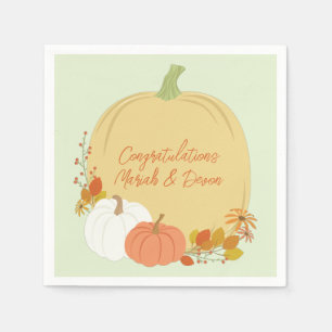 Fall Pumpkin Baby Shower  Napkin