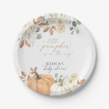 fall pumpkin baby shower Paper Plate 
