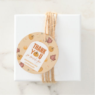 Fall Pumpkin Baby Shower Thank You Favour Tag