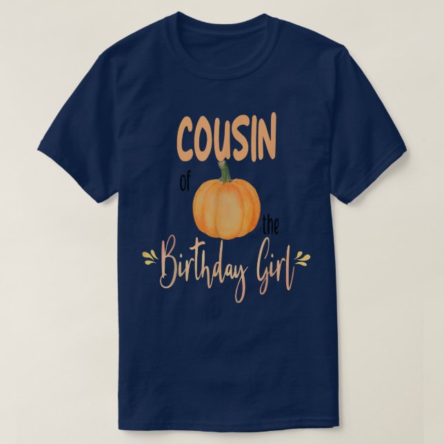 Fall Pumpkin Birthday Matching  Autumn Party  T-Shirt (Design Front)