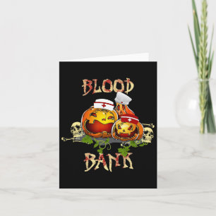 Fall Pumpkin Blood Nk Halloween Lab Scientist Medi Card