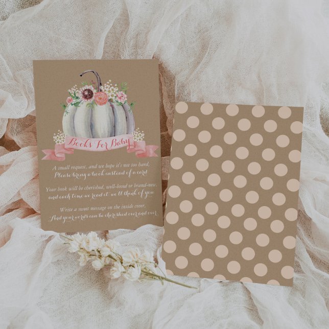 Fall Pumpkin Book Request Card, Books For Baby Enclosure Card (Creator Uploaded)
