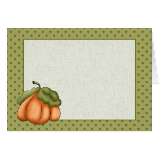 Fall Pumpkin Border Card