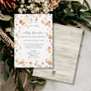 Fall Pumpkin Botanical Watercolor Floral Baby