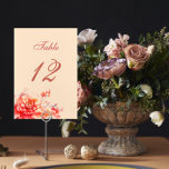 Fall Pumpkin Botanical Wedding  Table Number<br><div class="desc">Autumn Fall Pumpkin Botanical Wedding Table Sign. 
Personalize with your wedding details. 
Matching items in our store.</div>