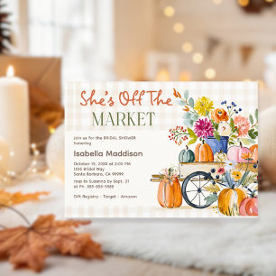 Fall Pumpkin Bridal Shower She's Off the Market Invitation