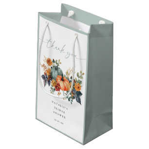 Fall Pumpkin Bridal Shower Small Gift Bag