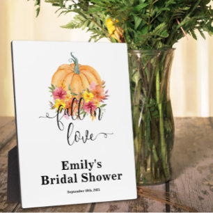 Fall Pumpkin Bridal Shower Welcome Sign Plaque
