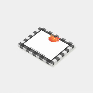 Fall Pumpkin Buffalo Plaid Personalized Notes