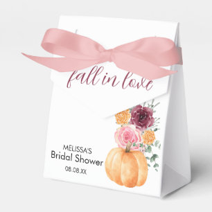 Fall Pumpkin Burgundy Blush Pink Thank You Favor Box
