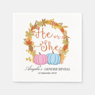 Fall Pumpkin Cocktail Paper Napkins